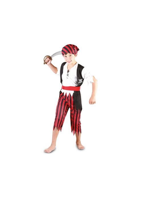 Disfraz de Pirata a Rayas infantil - Disfraces de Piratas para Niños