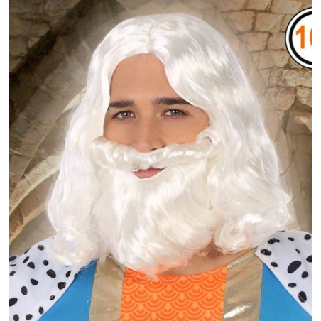 Peluca y Barba Blanca - Pelucas