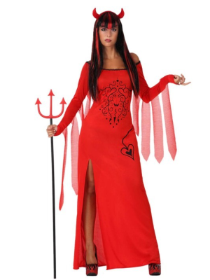 Comprar Disfraz de Diablesa Largo - Disfraces de Angeles y Demonios para Mujer