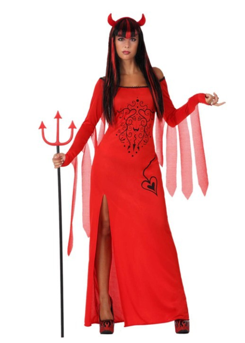 Comprar Disfraz de Diablesa Largo - Disfraces de Angeles y Demonios para Mujer