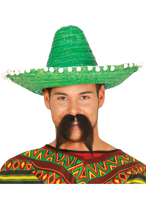 Sombrero mejicano 45cm Verde - Complementos Mexicanos