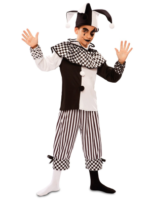 Disfraz de Joker Arlequin B/N Infantil - Disfraces de Halloween Infantiles
