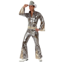 Comprar Disfraz de Disco Buzo Plata Chico - Disfraces de Disco para Hombre