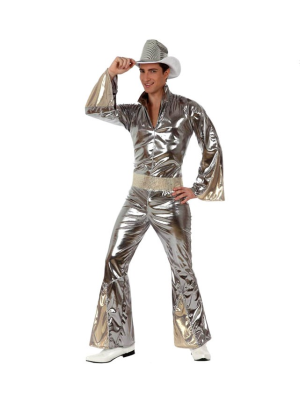 Disfraz de Disco Buzo Plata Chico - Disfraces de Disco para Hombre
