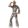 Disfraz de Disco Buzo Plata Chico - Disfraces de Disco para Hombre