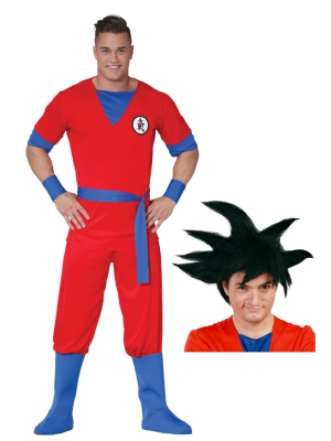 Mozorro bat Warrior batera peluka beltza