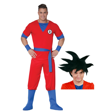Vestit d'un Guerrer amb perruca negra