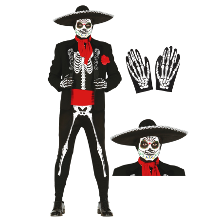 Disfraz de Esqueleto Mariachi para Hombre - Disfraces Halloween Calaveras