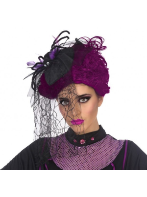 Cap with Tulle and Spider