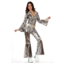 Comprar Disfraz de Disco Buzo Plata Chica - Disfraces de Disco para Mujer 