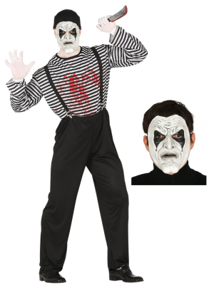 Disfraz de Mimo Asesino con mascara - Disfraces Halloween Hombre