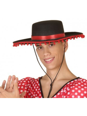 Sombrero Cordobes Con Borlas - Complementos Faralaes y Toreros