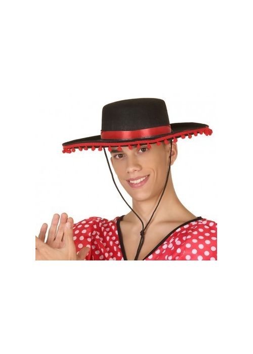 Sombrero Cordobes Con Borlas - Complementos Faralaes y Toreros