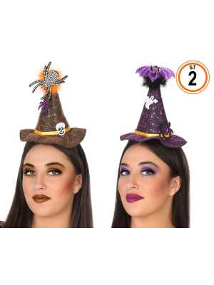 Sombrero Bruja Mini con Diadema - Sombreros