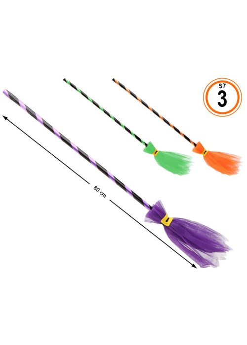 Escoba de Tul de 80cm - Complementos de Brujas y hechiceros