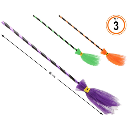 Escoba de Tul de 80cm - Complementos de Brujas y hechiceros