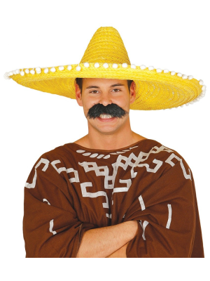 Sombrero Mejicano 60cm Amarillo - Complementos Mexicanos