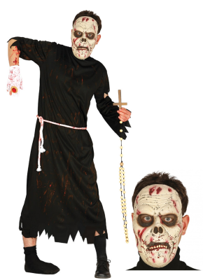 Disfraz de Zombie Cura con mascara - Disfraces de Halloween