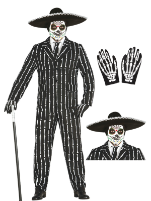 Costume Skull Mexican in a suit