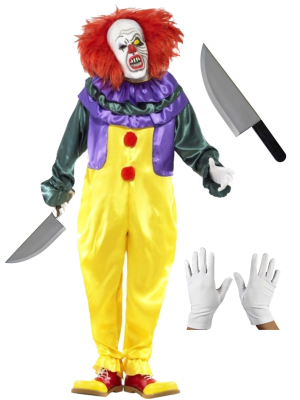 Disfraz De Payaso Asesino IT Hombre - Disfraces de Halloween Pennywise