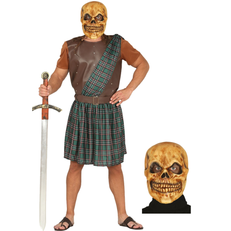 Disfraz de Guerrero Escoces Calavera - Disfraces Halloween Hombre