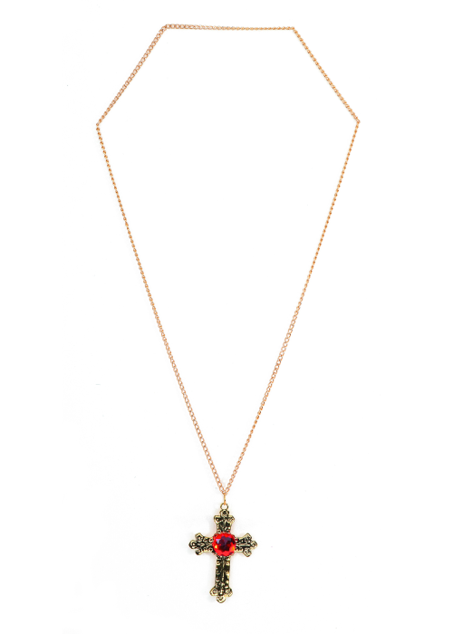 Collar de Cruz con Piedra - Collares, Pulseras y Anillos