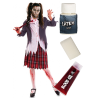 Disfraz de Estudiante Zombie chaqueta con set de maquillaje - Disfraces de Mujer