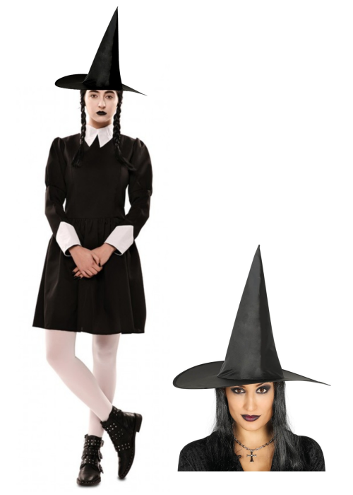 Disfraz bruja gris y negro mujer Halloween: Disfraces adultos,y