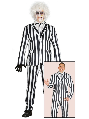 Disfraz de Fantasma Bitelchus Hombre - Disfraces Halloween Beetlejuice - Disfraces Bitelchus - Beetlejuice Adulto