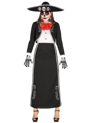 Disfraz de Catrina Mariachi largo - Disfraces Halloween Mujer