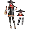 Disfraz de Catrina Mariachi corta - Disfraces Halloween Mujer