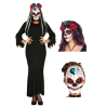 Disfraz de Catrina Vestido Negro - Disfraces Halloween Mujer