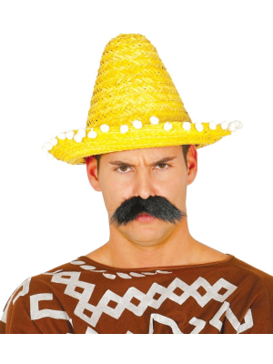 Sombrero Mejicano 33cm Amarillo - Complementos Mexicanos