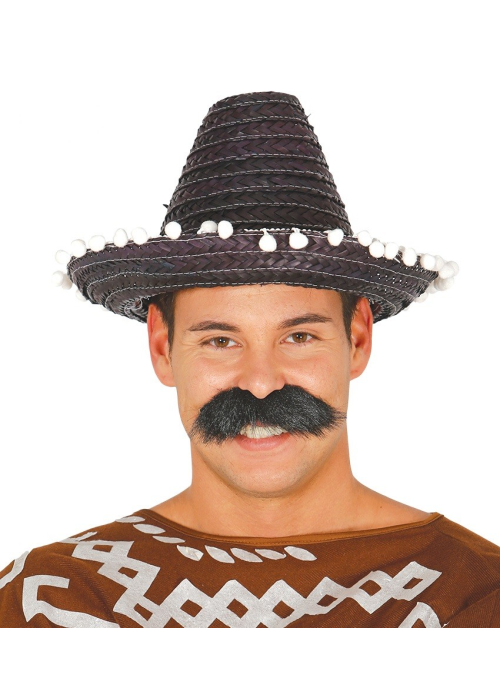 Sombrero Mejicano 33cm Negro - Complementos Mexicanos