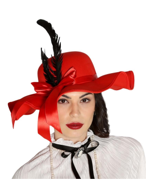 Pamela Roja con Pluma - COMPLEMENTOS POR CATEGORIA