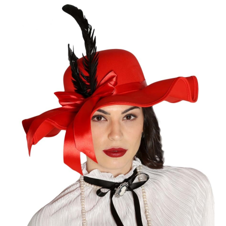 Pamela Roja con Pluma - COMPLEMENTOS POR CATEGORIA