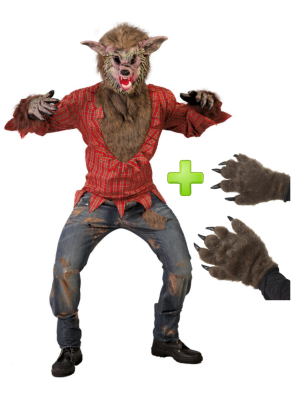 Disfraz de Hombre lobo con manos - Disfraces de Halloween