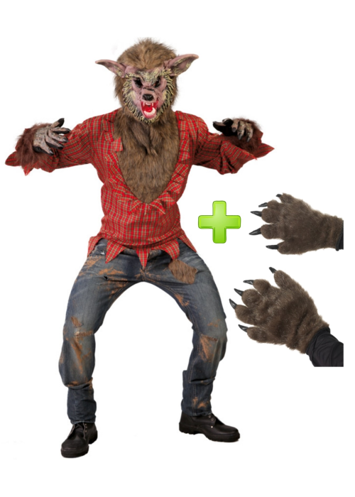 Disfraz de Hombre lobo con manos - Disfraces de Halloween
