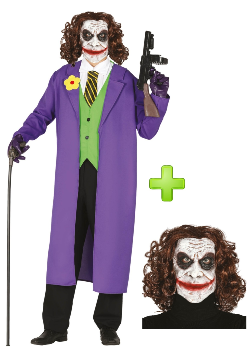 El vestit de Clown de dibuixos Animats amb la màscara
