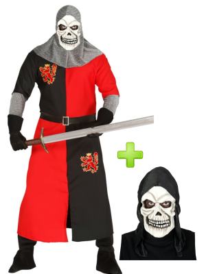 Disfraz de Caballero rojo calavera - Disfraces Halloween Hombre