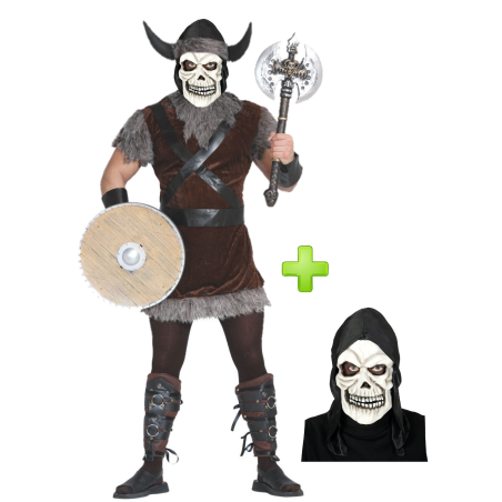 Disfraz de Vikingo Calavera para Hombre - Disfraces Halloween Esqueletos