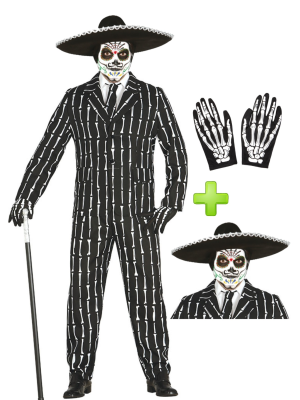 Costume Skull Mexican in a suit