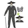 Costume Skull Mexican in a suit