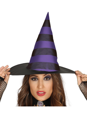 Sombrero Bruja Rayas - Complementos de Brujas y hechiceros