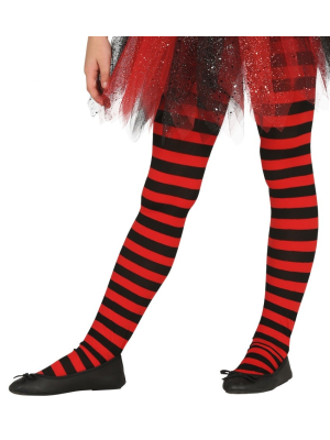 Panty Rojo y Negro Infantil - Medias y Pantys