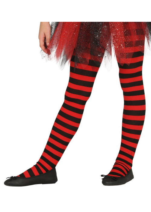 Panty Rojo y Negro Infantil - Medias y Pantys