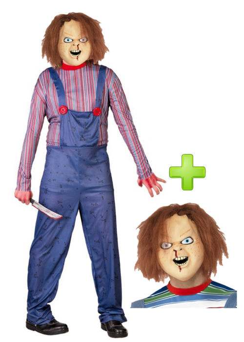 Comprar Disfraz de Muñeco con mascara de Chucky - Disfraces Halloween Hombre Comprar Disfraz de Muñeco con mascara de Chucky - Disfraces Halloween Hombre