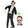 Costume de petit ami fantôme avec le mascara