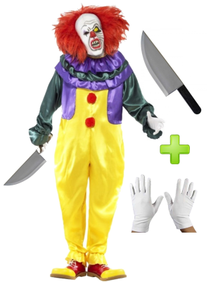 Disfraz de It con guantes y cuchillo - Disfraces Halloween Hombre