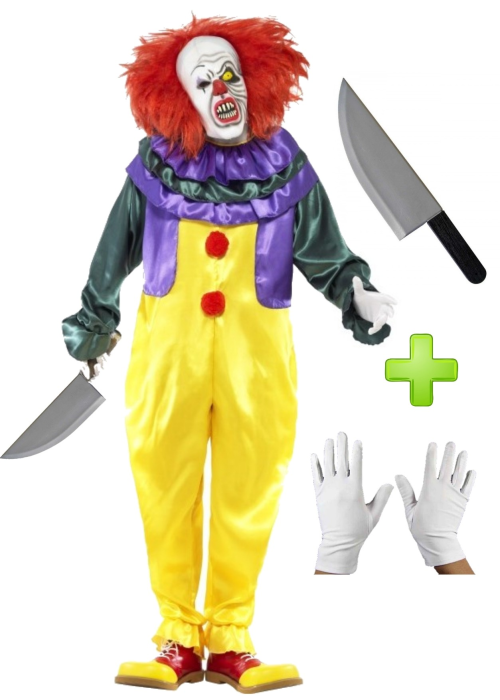 Disfraz de It con guantes y cuchillo - Disfraces Halloween Hombre